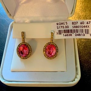 Pink pierced earrings